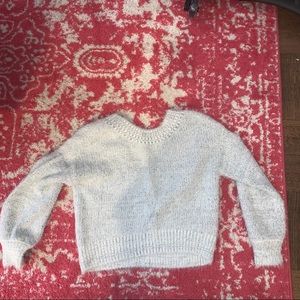 urban outfitters grey low back crop sweater